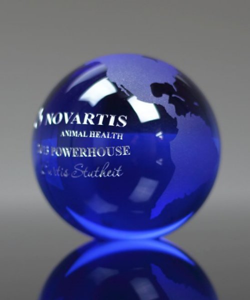 Picture of Blue Globe Paperweight