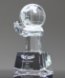 Picture of Globe In Hand Crystal Award