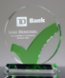 Picture of Green Crystal Check Mark Award