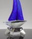 Picture of Blue Voyage Art Glass Boat Award