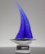 Picture of Blue Voyage Art Glass Boat Award