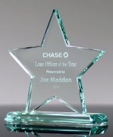 Picture of Laser Etched Glass Star Award