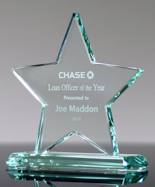 Picture of Laser Etched Glass Star Award