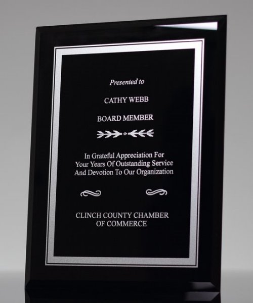 Picture of Tuxedo Glass Plaque