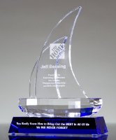 Picture of Faceted Sailboat Crystal Award