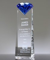 Picture of Apogee Blue Diamond Award Crystal