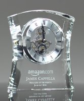 Picture of Custom Engraved Crystal Gift Clock