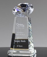 Picture of Diamond Sphere Clear Crystal Award