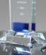 Picture of Wave Top Crystal Award with Blue Banner