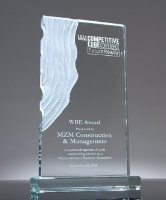 Picture of Sculpted Waterfall Crystal Award