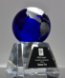 Picture of Blue Globe Crystal Trophy