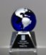 Picture of Blue Globe Crystal Trophy