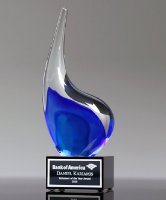 Picture of Artful Ripple Sapphire Glass Award