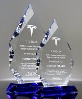 Picture of Crystal Diamond Award with Blue Base