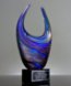 Picture of Blue Dual Rising Art Glass Trophy