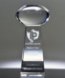 Picture of Large Crystal Football on Pedestal Award