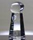 Picture of Large Crystal Football on Pedestal Award