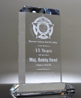 Picture of Crystal Service Award Plaque