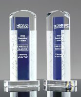 Picture of Ambient Clear and Blue Crystal Award