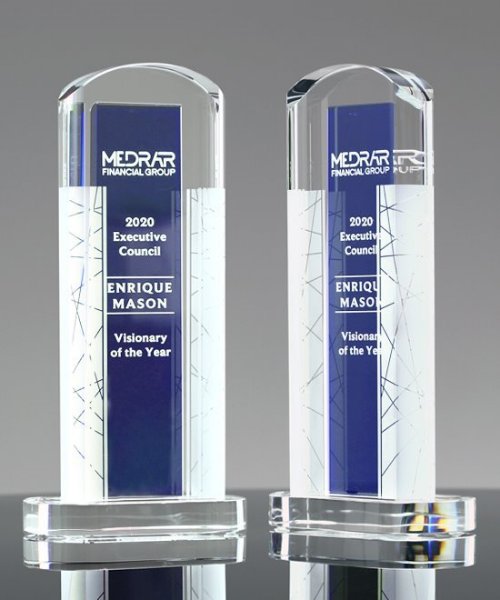 Picture of Ambient Clear and Blue Crystal Award