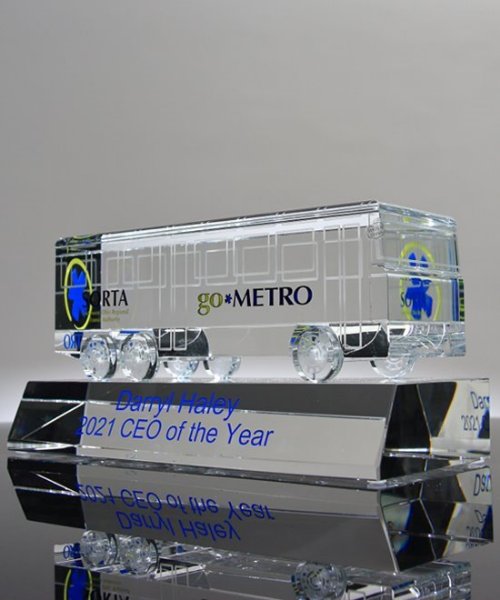 Picture of Crystal Bus Custom Award