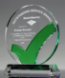 Picture of Green Crystal Check Mark Award