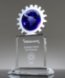 Picture of Silver Gear World Globe Crystal Plaque