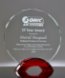 Picture of Red Arc Glass Circle Award