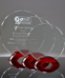 Picture of Red Arc Glass Circle Award